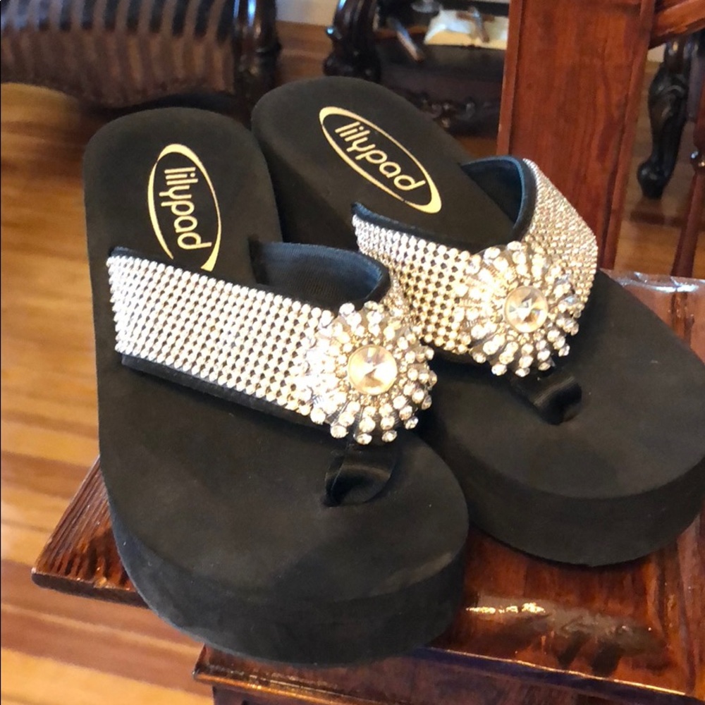 lilypad glam sandals
